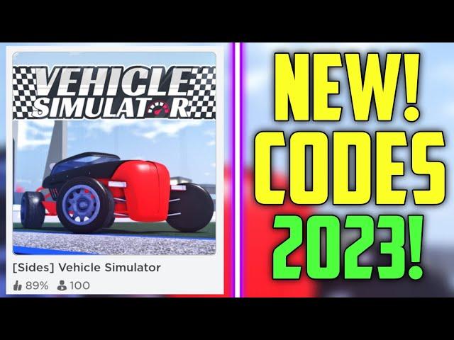 FUTURE CODES!! | *NEW* ROBLOX VEHICLE SIMULATOR CODES 2023! (SIDES)