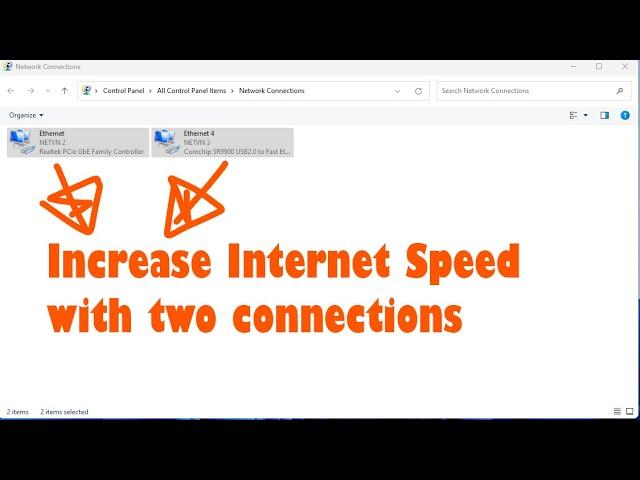 How to combine 2 Ethernet connections on Windows 11