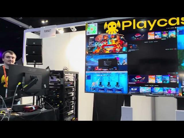 Playcast testing the STS-1 at Playcast 2024