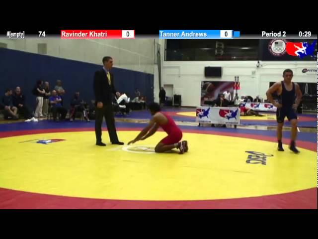 2012 Kiki Cup 74: Ravinder Khatri (India) vs. Tanner Andrews (USA #4)