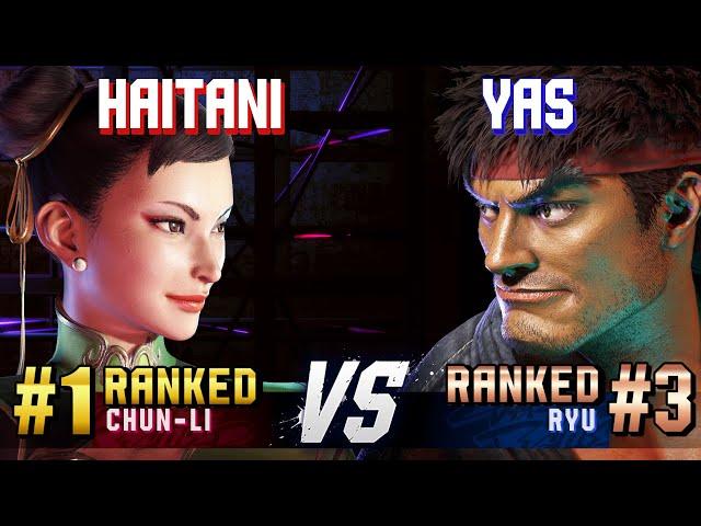 SF6 ▰ HAITANI (#1 Ranked Chun-Li) vs YAS (#3 Ranked Ryu) ▰ High Level Gameplay