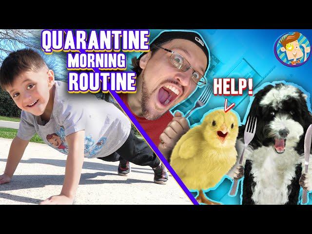 MORNING ROUTINE during CORONA VIRUS Quarantine! (FV Family Fitness, Food & School Vlog)