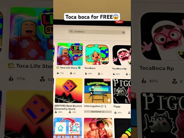 Toca boca for free! #hack #shorts #fyp #tocaboca