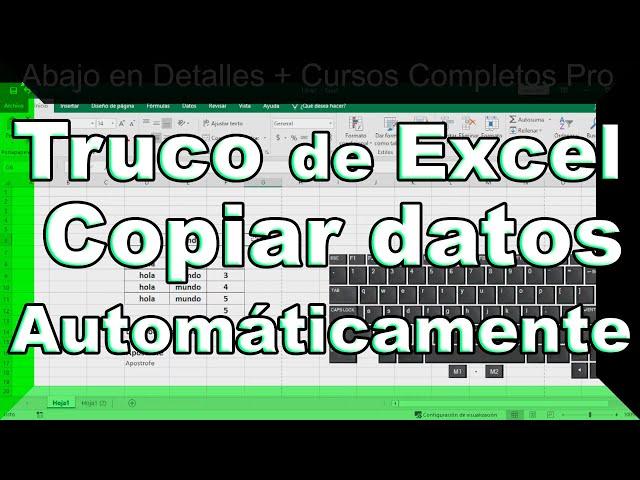 Copiar datos de una celda a otra automáticamente - Fundamentos Básicos Excel Parte 39