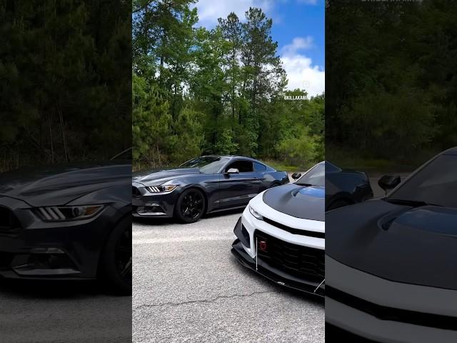 Pick one! Supercharged Mustang Vs Camaro Zl1  Classic Ford vs. Chevy #ford #chevy #mustang