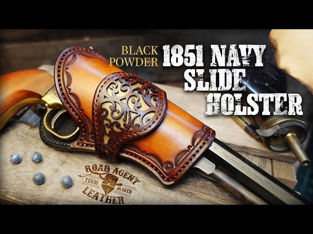 Making a Leather Slide Holster for an 1851 Navy -- Leather Craft ASMR