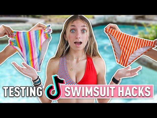 Testing ViRAL TikTok Swimsuit Hacks | Swim Bottoms Edition