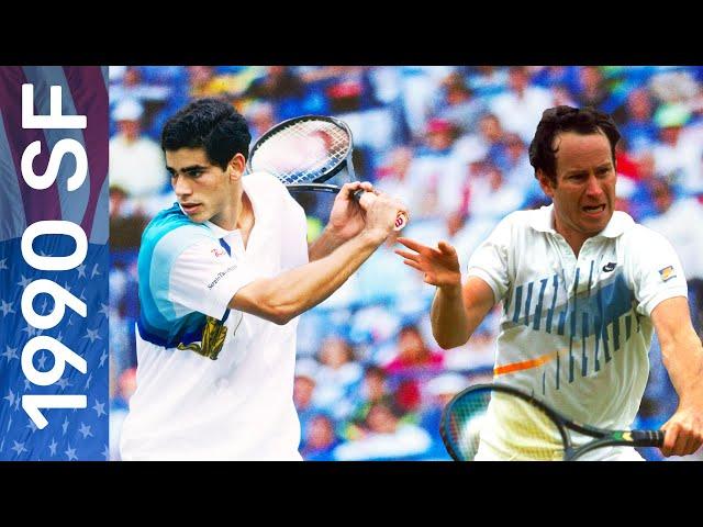 Pete Sampras vs John McEnroe | US Open 1990 Semifinal