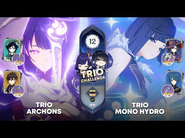 [GI] 2.7 Spiral Abyss Floor 12 - Trio Archons and Trio Mono Hydro | Genshin Impact