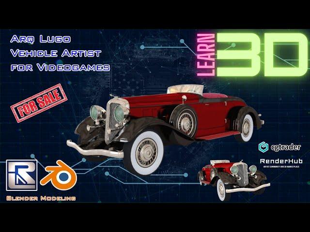 Classic Car Chrysler Imperial 1932  - Learn 3D while you watch Arq Lugo Youtube