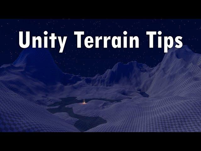 Unity Terrain Tips