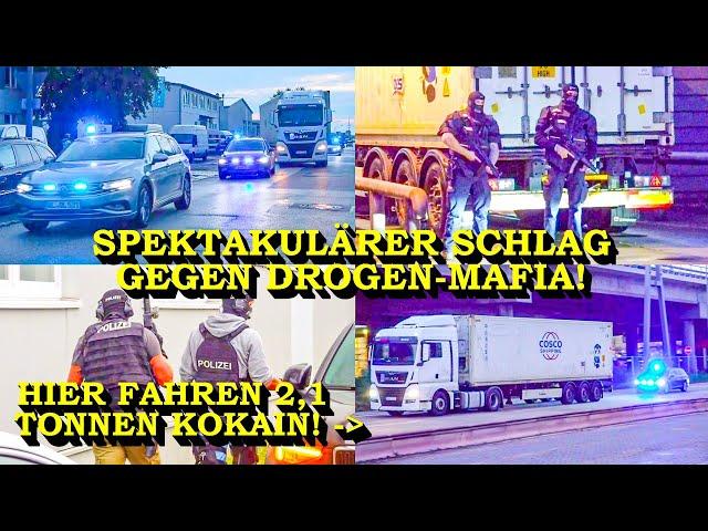 [2,1 TONNEN KOKAIN IM WERT VON 100 MILLIONEN EURO] - SPEKTAKULÄRER SCHLAG GEGEN DROGEN-MAFIA -