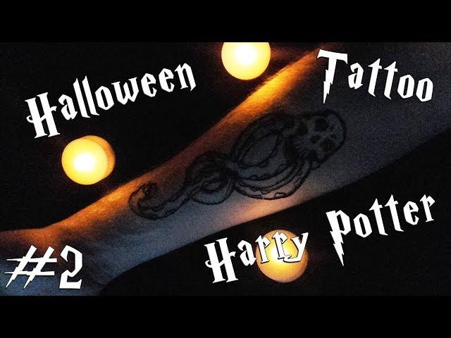 Мехенди на руке | Временное тату пожирателей смерти из Harry Potter | Halloween tattoo