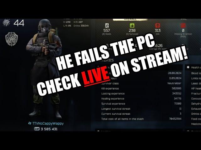 ANOTHER Tarkov CHEATING Streamer EXPOSED \ His Suss Gameplay Leads To A PC Check- FULL INVESTIGATION