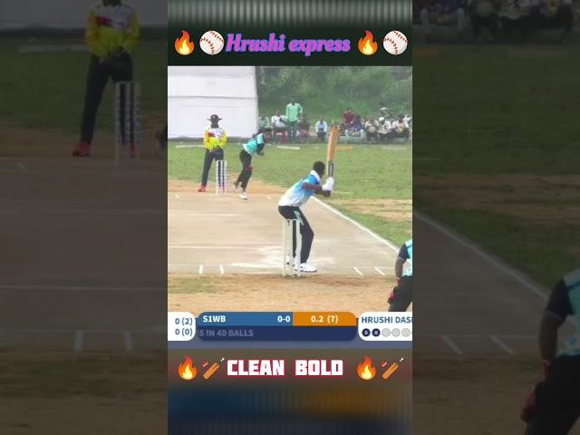 Clean bold by  Hrushi express  #cricket#cricketenthusiast#odishacricket#viralvideo#cricketfan