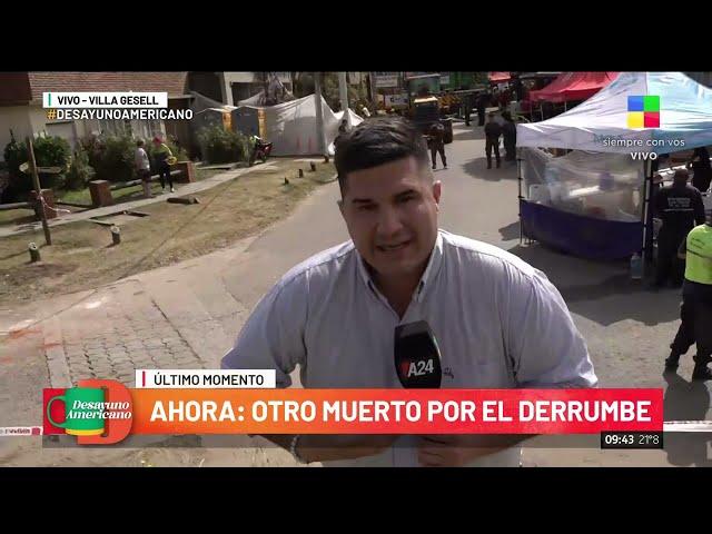 Derrumbe en Gesell: encuentran un tercer cuerpo entre los escombros