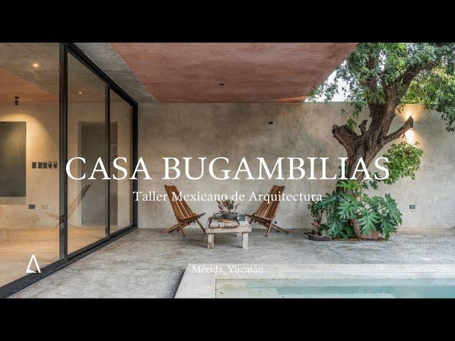 Mediterránea Casa con Celosía de Concreto Rojizo y Revestida de Chukum en Mérida, Yucatán