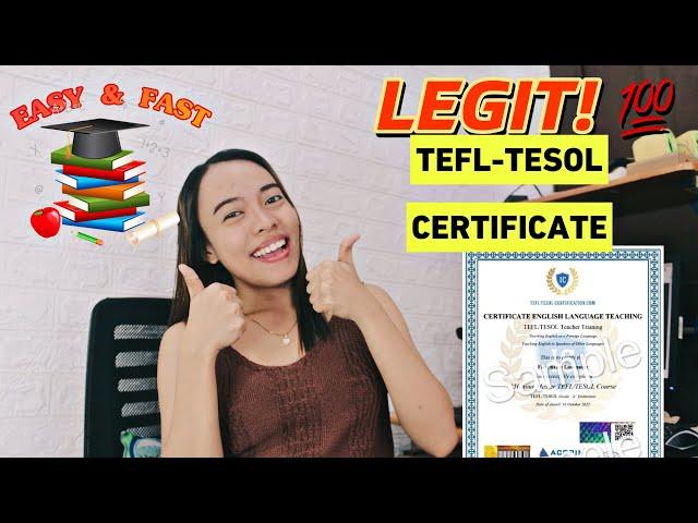 BEST TEFL-TESOL CERTIFICATION 2023! | EASY, FAST & LEGIT!