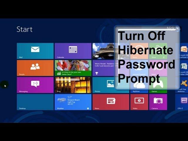 Windows 8 Hibernate - How to Disable Password Prompt - Windows 8 Tricks -Easy