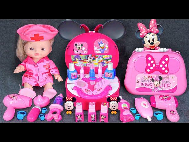 63 Minutes Satisfying with Unboxing Cute Pink Disney Minnie Mouse Makeup Toys | Tiny Toys Unboxing