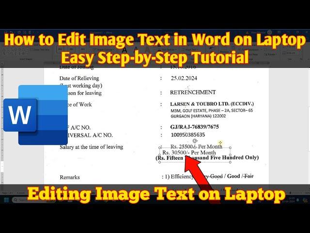 How to Edit Image Text in Word on Laptop | Easy Step-by-Step Tutorial