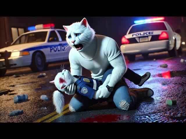 Brave Police Cat...Awesome cat boyfriend! #cat #cute #ai #catlover #cutecat #aiimages #aicat