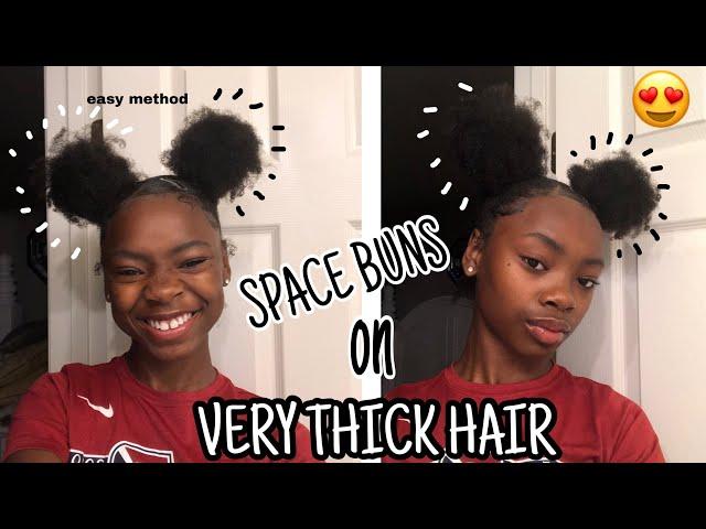 SPACE BUNS ON NATURAL HAIR