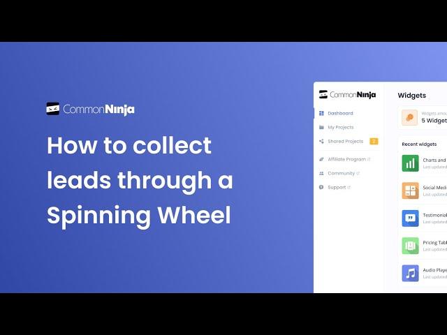 How to Collect Leads Through the Spinning Wheel widget