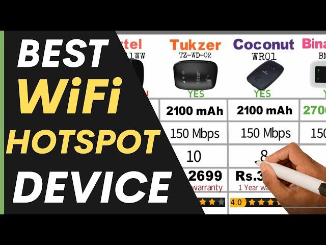 Best WiFi Hotspot Device in 2022 | Best All Sim Support Hotspot device | Best Hotspot Dongle Device