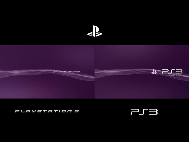 PS3 Fat 2006 vs PS3 Slim (Firmware 3.00 Higher) 2009 Startup Comparison Side by Side HD