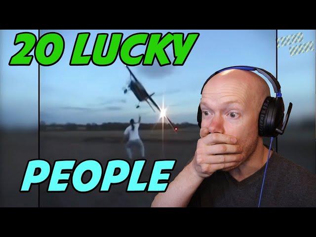 20 LUCKY PEOPLE CAUGHT ON CAMERA - Reaction