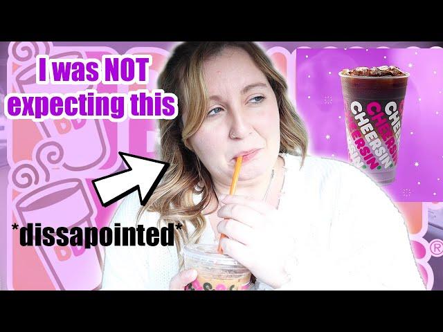 Trying Dunkin' Donuts new SUGARPLUM drinks! | Courtney Bond