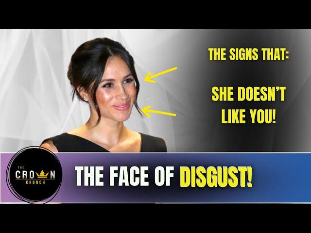 Meghan's REACTION when she feels disgusted by someone! Body Language tell tale signs.