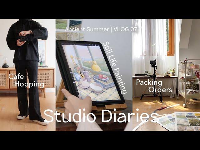 Still Life Painting, Crystals Unboxing, Packing Orders | Studio Diaries ep.07