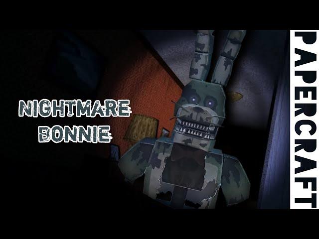 Nightmare Bonnie FNAF 4 Papercraft | Stop Motion Video