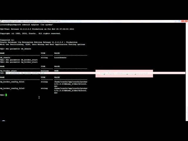 Creating Dataguard Broker Configuration Using DGMGRL.avi