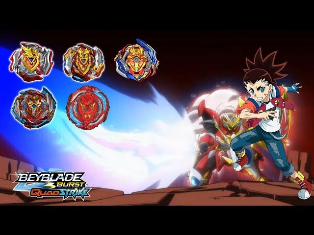 All Moves of Aiger Akabane/Achilles in Beyblade Burst From Seasons 3-4-5-7