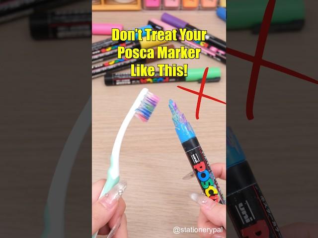 Don’t Treat Your Posca Marker Like This! #shorts