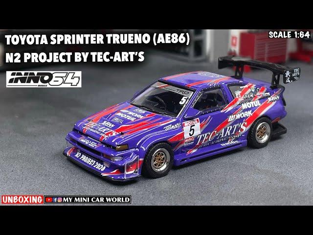 『MY MINI CAR WORLD』UNBOXING INNO64 1/64 TOYOTA SPRINTER TRUENO (AE86) N2 PROJECT BY TEC-ART’S