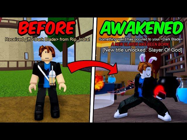 Speedrunning & Absolutely Awakening Dark Blade to Become Mihawk in Blox Fruit!