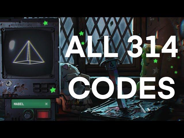 THISISNOTAWEBSITEDOTCOM Gravity Falls website all 314 codes (so far)