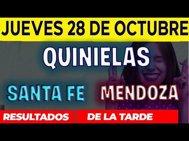 Resultados Quinielas Vespertinas de Santa Fe y Mendoza, Jueves 28 de Octubre