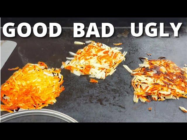 How to Make Crispy Golden Hash Browns on a Flat Top Grill {Perfect Hash Browns on Camp Chef Griddle}