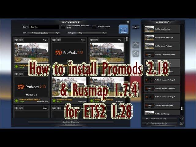 ETS2 Tutorial | How to install Promods 2.18 & Rusmap 1.7.4 for ETS2 (1.28)