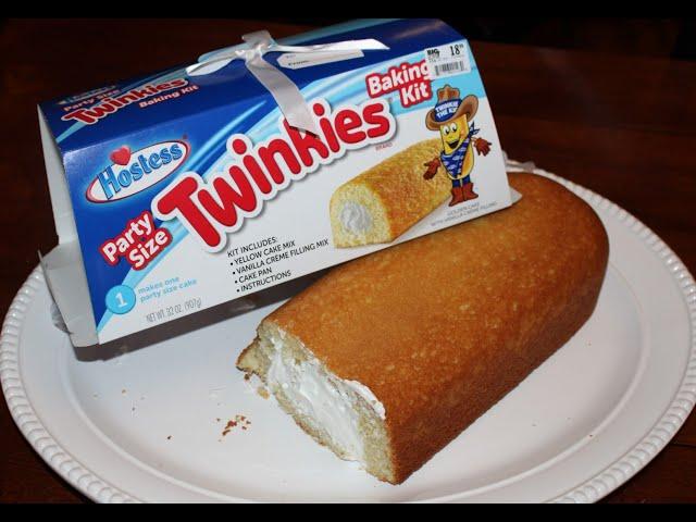 Making a GIANT Twinkie – Hostess Party Size Twinkies Baking Kit