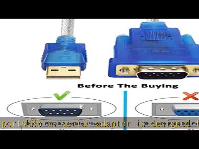 DTECH USB to Serial Adapter Cable with RS232 DB9 Male Port FTDI Chipset Supports Windows 10 8 7 and