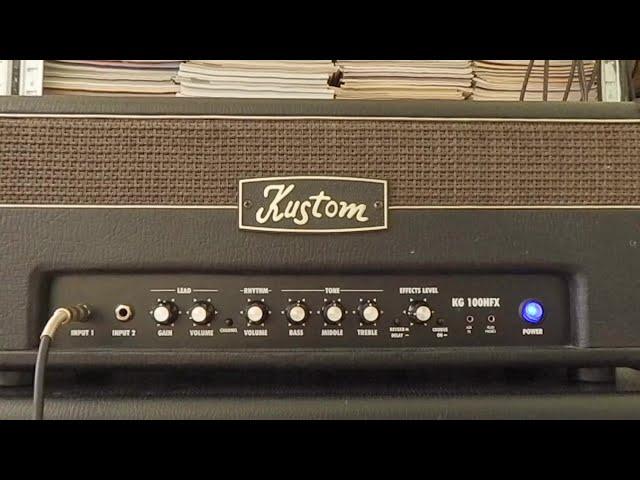 Kustom KG100HFX with KG412 cabinet distortion channel with effects playthrough