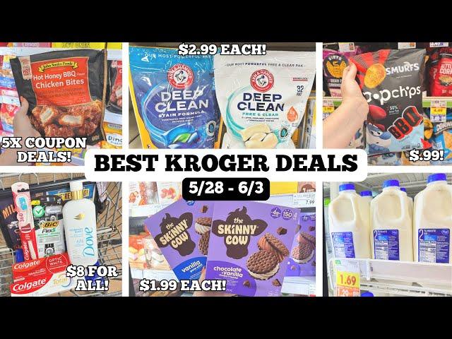 BEST KROGER DEALS | NEW 5X DIGITAL COUPON EVENT | 45+ EASY COUPON DEALS TO SAVE MONEY | 5/28 - 6/3