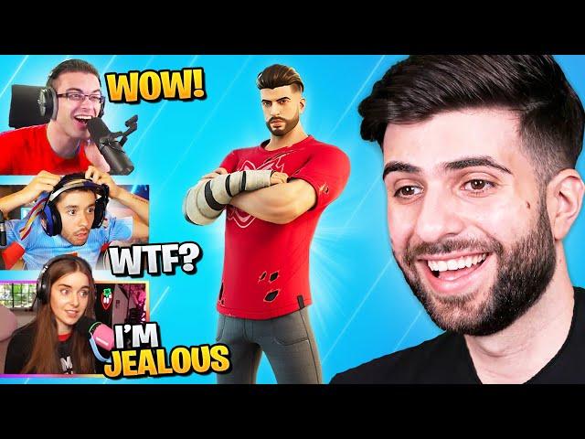 Streamers React to My ICON SKIN!