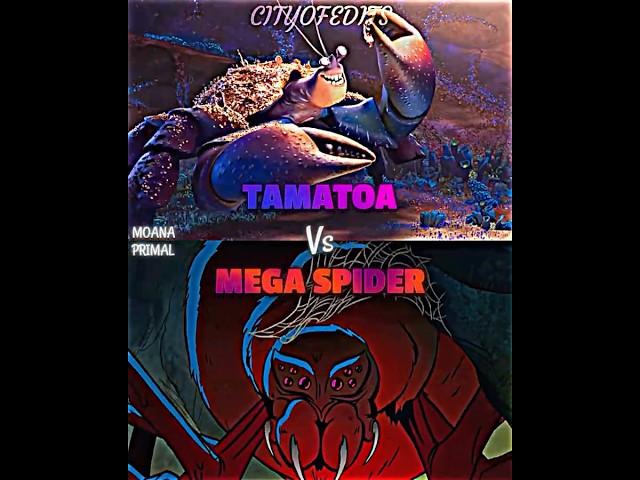 Tamatoa vs Mega Spider #tamatoa #primal #vsedit #vsbattle #whoisstronger #moana #wisedit #wis